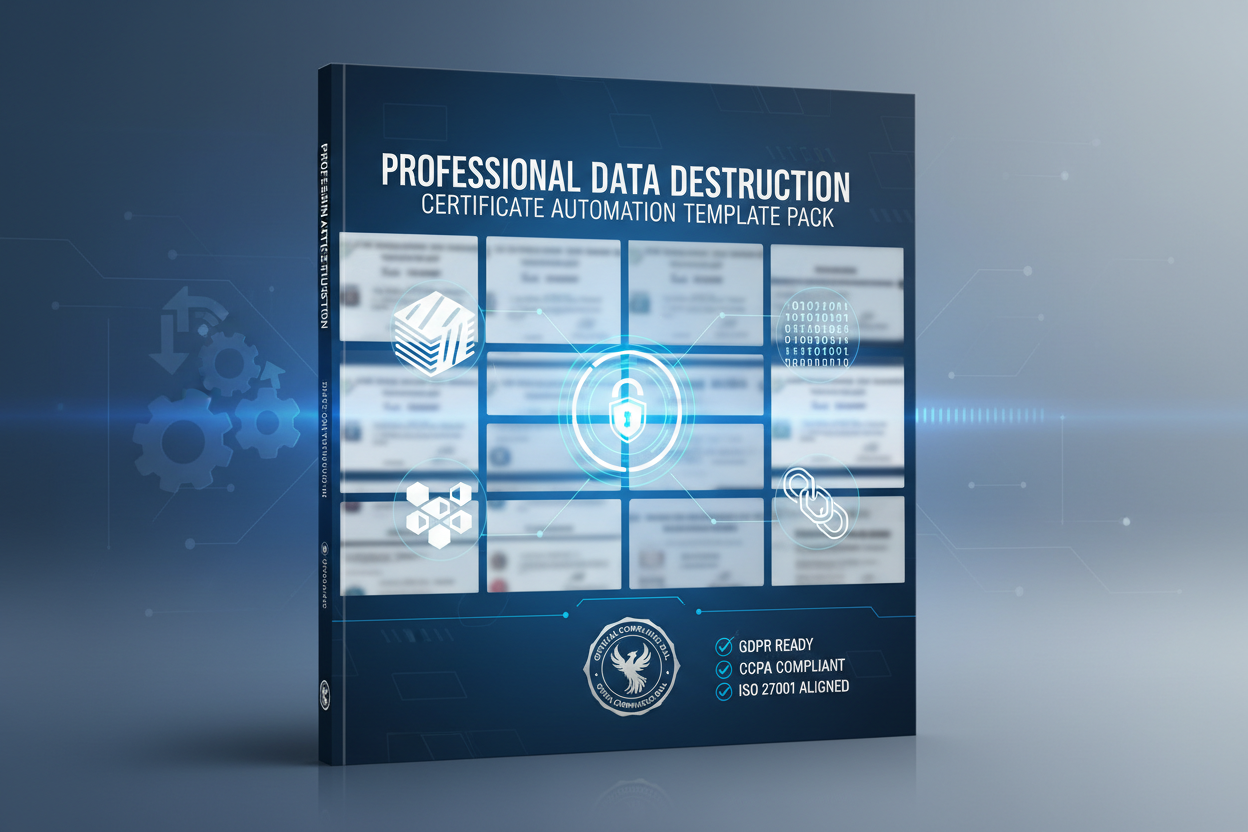 Data Destruction Certificate Automation Template Pack